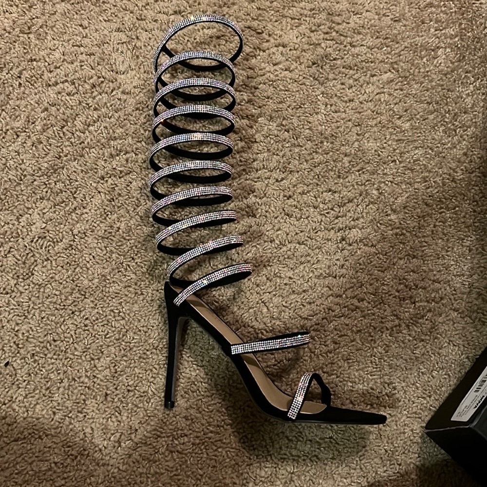 Sparkle wrap up heels